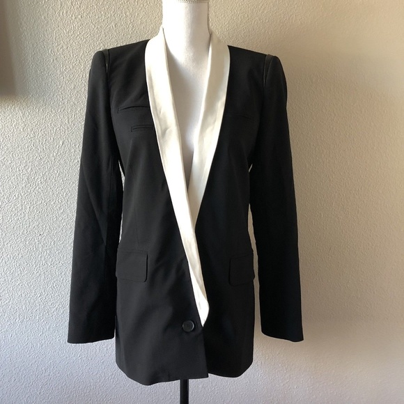 Yigal Azrouel Jackets & Blazers - Yigal Azrouel Leather Accent Tuxedo Blazer Jacket